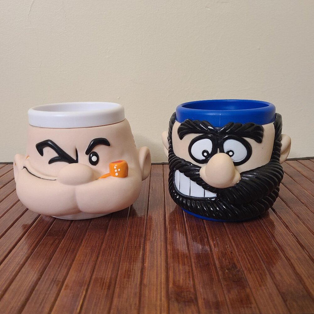 Popeye AND Extremely Scarce Brutus/Bluto Face Mug - King Features Syndicate